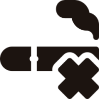Anti-smoking icon design with smoke