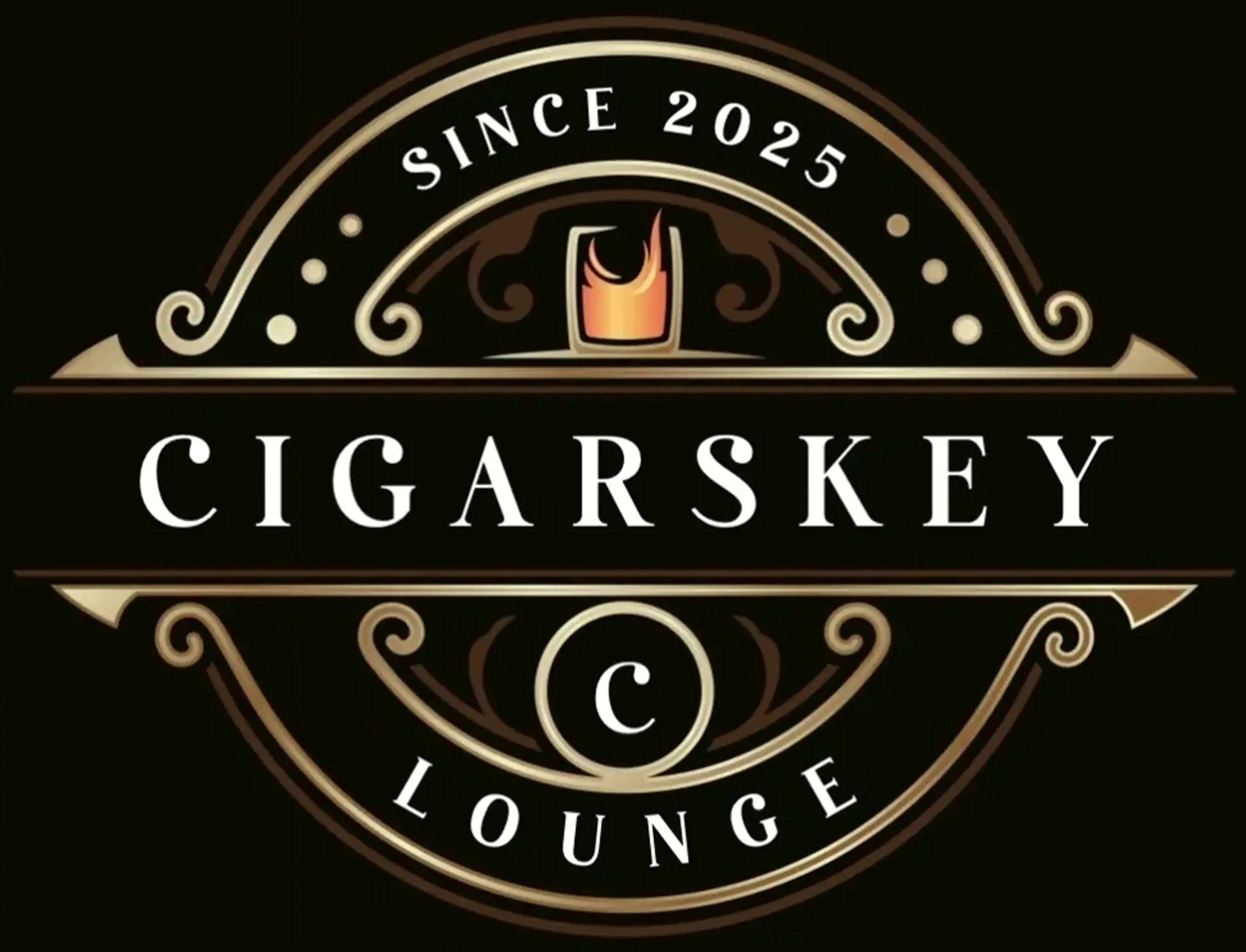 Vintage style Cigarskey Lounge emblem